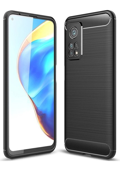 Xiaomi Mi 10T Pro Brushed Carbon Fiber Silikon Kılıf