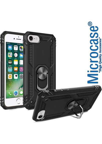 iPhone Se 2020 Anka Serisi Yüzük Standlı Armor Kılıf - Siyah modelleri