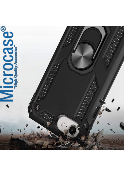 iPhone Se 2020 Anka Serisi Yüzük Standlı Armor Kılıf - Siyah fırsatları