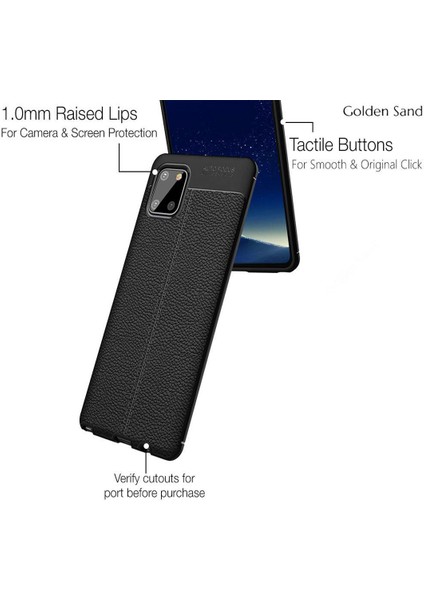 Samsung Galaxy Note 10 Lite - A81 - M60S Leather Tpu Silikon Kılıf - Siyah modelleri