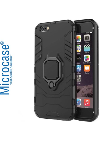 iPhone 6 Plus - iPhone 6s Plus Batman Serisi Yüzük Standlı Armor Kılıf - Siyah fiyatları