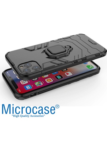 iPhone 12 Pro Max Batman Serisi Yüzük Standlı Armor Kılıf - Siyah fiyatları