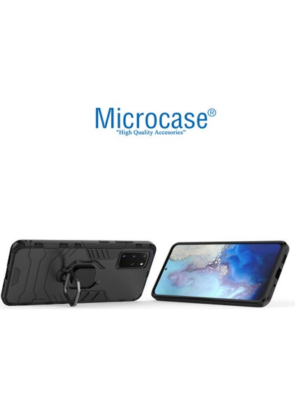 Samsung Galaxy S20 Plus Batman Serisi Yüzük Standlı Armor Kılıf - Siyah fırsatları
