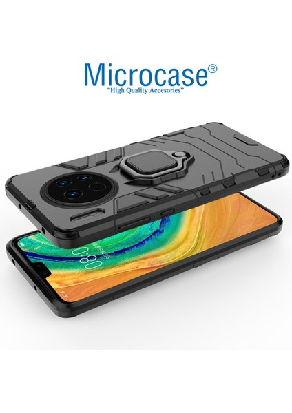 Huawei Mate 30 Batman Serisi Yüzük Standlı Armor Kılıf - Siyah modelleri
