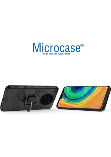 Huawei Mate 30 Batman Serisi Yüzük Standlı Armor Kılıf - Siyah fırsatları