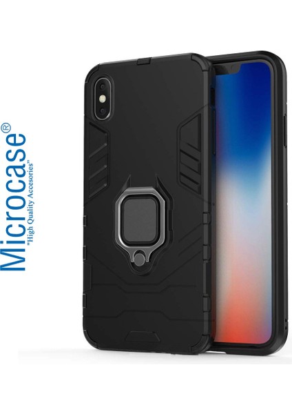 iPhone x - iPhone Xs Batman Serisi Yüzük Standlı Kılıf - Siyah fiyatları