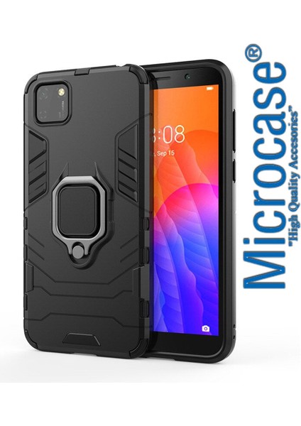 Huawei Y5P Batman Serisi Yüzük Standlı Armor Kılıf - Siyah fiyatları