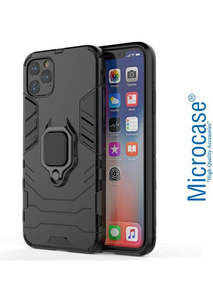 iPhone 11 Pro Batman Serisi Yüzük Standlı Armor Kılıf - Siyah fiyatları