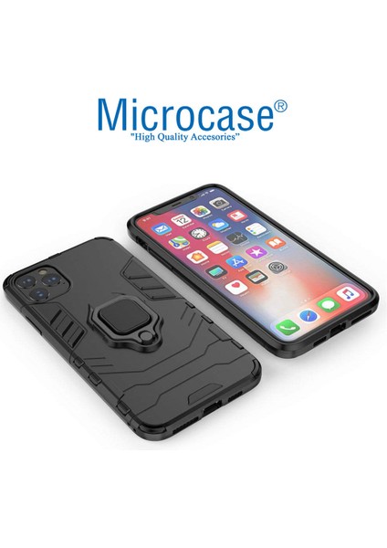 iPhone 11 Pro Batman Serisi Yüzük Standlı Armor Kılıf - Siyah modelleri