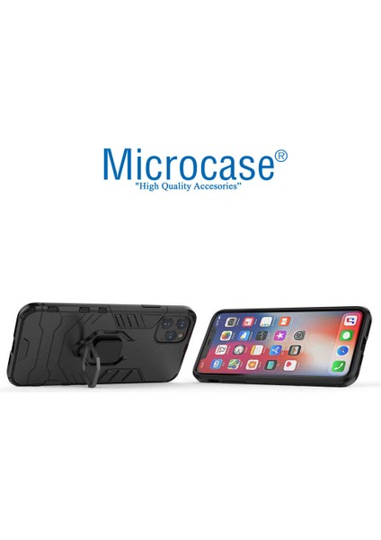 iPhone 11 Pro Batman Serisi Yüzük Standlı Armor Kılıf - Siyah fırsatları
