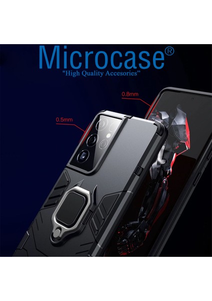 Samsung S21ULTRA Batman Serisi Yüzük Standlı Armor Kılıf - Siyah fırsatları