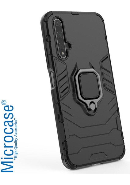 Huawei Nova 5t Batman Serisi Yüzük Standlı Armor Kılıf - Siyah modelleri
