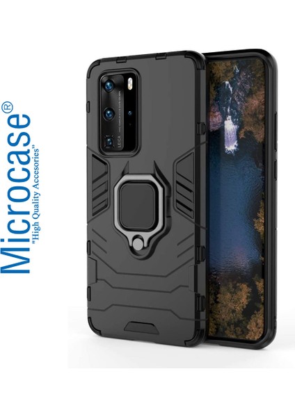 Huawei P40 Pro Batman Serisi Yüzük Standlı Armor Kılıf - Siyah fiyatları
