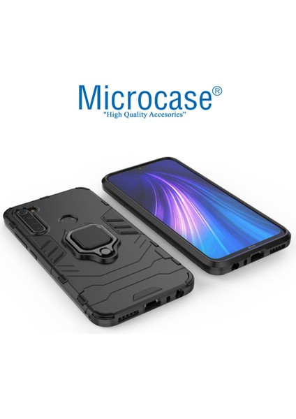 Xiaomi Redmi Note 8 Batman Serisi Yüzük Standlı Armor Kılıf- Siyah modelleri