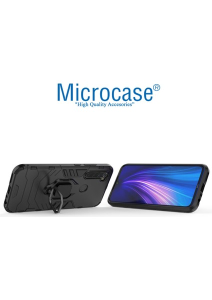 Xiaomi Redmi Note 8 Batman Serisi Yüzük Standlı Armor Kılıf- Siyah fırsatları