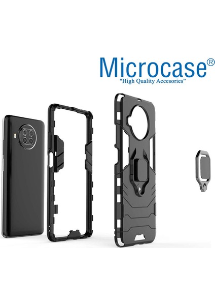 Xiaomi Mi 10T Lite Batman Serisi Yüzük Standlı Armor Kılıf - Siyah modelleri