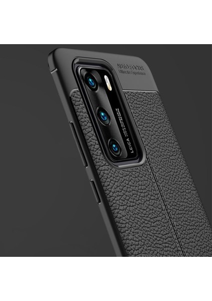 Huawei P40 Leather Tpu Silikon Kılıf - Siyah fiyatları