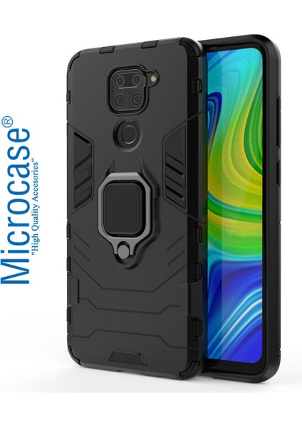 Xiaomi Redmi Note 9 Batman Serisi Yüzük Standlı Armor Kılıf - Siyah fiyatları
