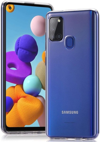 Samsung Galaxy A21S Ince 0.2 mm Soft Silikon Kılıf - Şeffaf