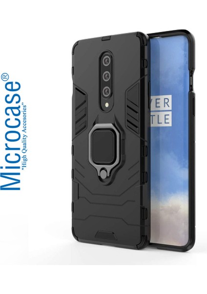 Oneplus 8 Batman Serisi Yüzük Standlı Armor Kılıf - Siyah