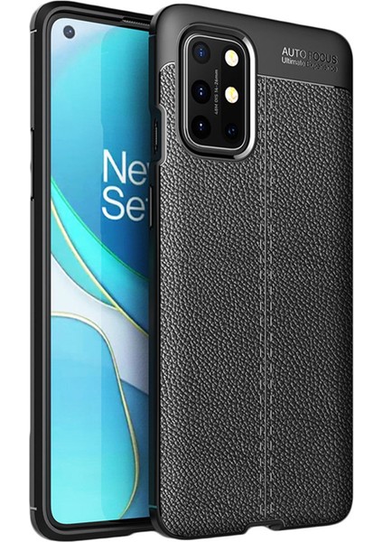 Oneplus 8t Leather Tpu Silikon Kılıf - Siyah
