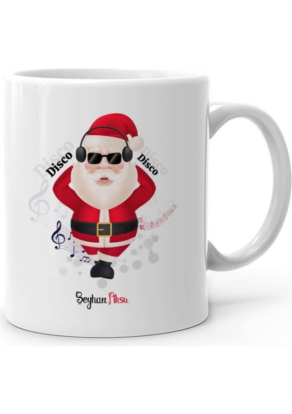 Kişiye Özel Noel Baba Beyaz Kupa Bardak - 1