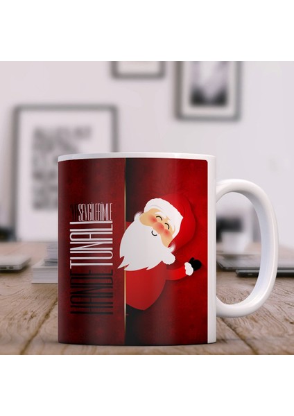 Kişiye Özel Yeni Yıl Tasarımlı Beyaz Kupa Bardak - 23