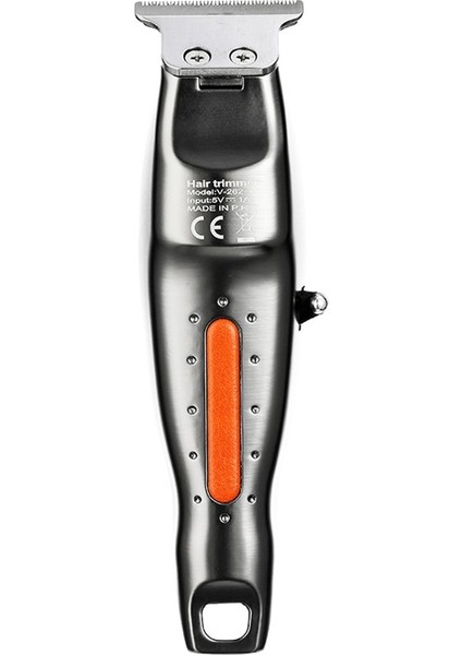 V-262 5 W USB Metal Deri Profesyonel Saç Kesme (Siyah) (Yurt Dışından)