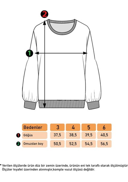 Toontoy Kız Çocuk Baskılı Balon Kol Sweatshirt fiyatları