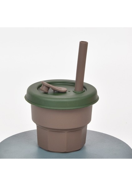 Saman Kupası Kahverengi Kupası + Mürekkep Yeşil Kapak (300ML) (Yurt Dışından)