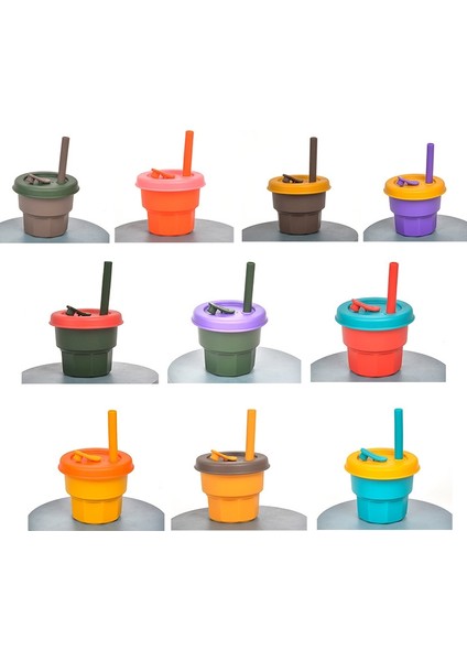 Saman Fincan Mürekkep Yeşil Kupası + Mor Kapak (300ML) (Yurt Dışından)