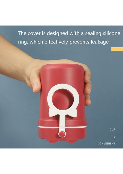 Çocuk Silikon Saman Bardaklar Damla ve Yüksek Sıcaklığa Dayanıklı Su Bardağı Sarı Fincan + Kırmızı Kapak (400 Ml) (Yurt Dışından) fırsatları