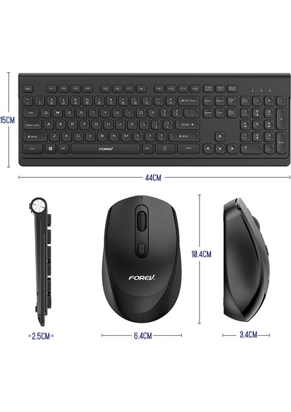 Forev FV-W306 Kablosuz Klavye ve Fare Seti (Yurt Dışından)