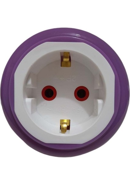 Gece Lambası Prizli LED Anahtarlı 99-04 - Mor