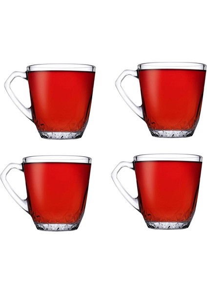 4 Adet Paşabahçe Mercan Kulplu Bardak