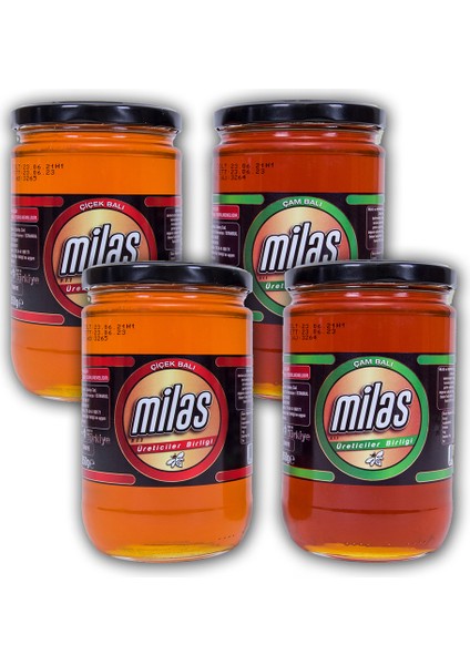 Milas Üreticiler Birliği Çiçek Balı 850 gr (2'li) + Çam Balı 850 gr (2'li)