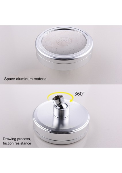 Çıkarılabilir ve Yıkanabilir 304 Paslanmaz Çelik Yuvarlak Basınçlı El Duş Başlığı-Nozul: 8cm (Yurt Dışından)