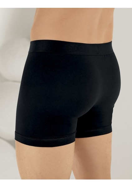 Likralı Şahinler Yazılı Torbalı Boxer Siyah ME031