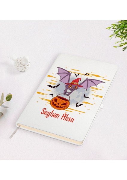 Kişiye Özel Happy Halloween Tasarımlı Beyaz Defter-8