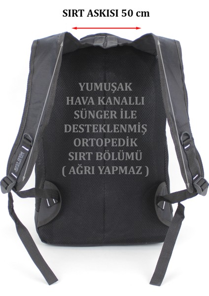 Yarım Dağcı Sırt Çantası 17,3 Laptop Bölmeli Su Geçirmez Kumaş indirimleri