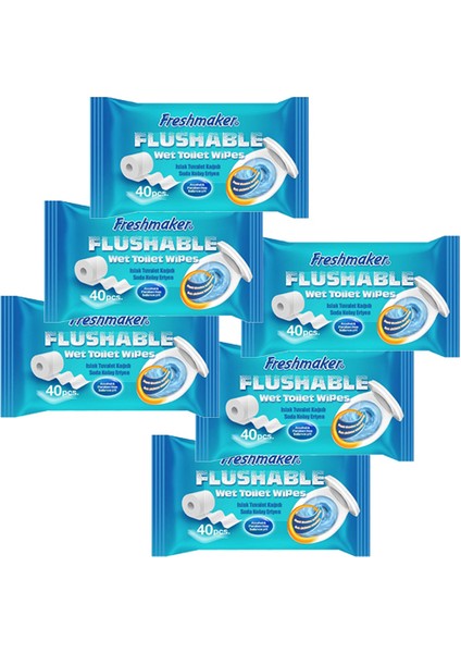Islak Tuvalet Kağıdı 40 Yaprak 6 Paket