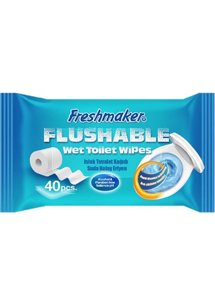 Islak Tuvalet Kağıdı 40 Yaprak 6 Paket