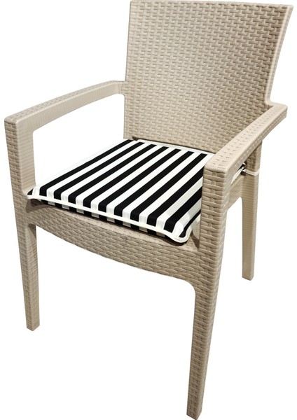 Sandalye Minderi 4 Adet Biyeli 40 x 45 cm.