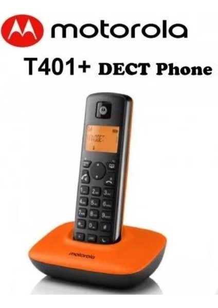 T401+ Handsfree Dect Telsiz Telefon Turuncu&siyah