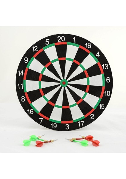 Çift Taraflı 30 cm Dart Tahtası ve 4 Adet Ok