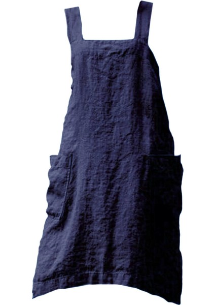 Pamuk Keten Önlük Cep Cross Back Chef Önlükleri Kadınlar Için M Haki (Yurt Dışından) fiyatları