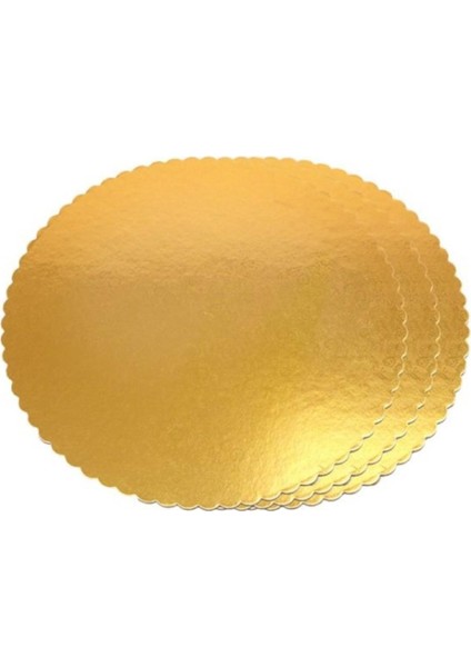 Turta Mendili Pasta Altlığı Gold - Altın Ince Yuvarlak 18 cm 50 Adet