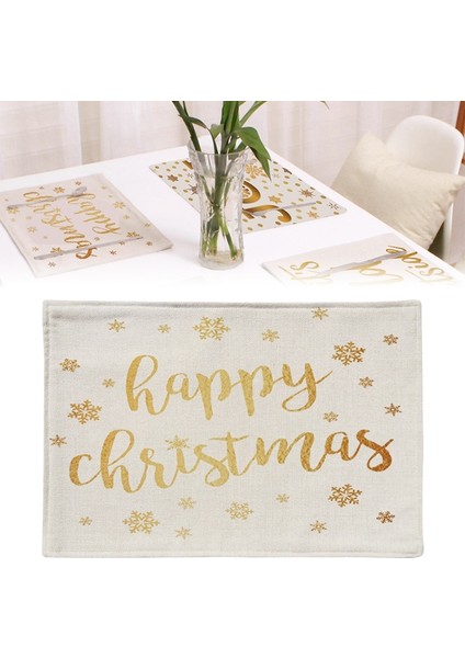 Pamuk Keten Placemats, Şartname: Çift Katmanlı + Kaymaz Nokta Mutlu