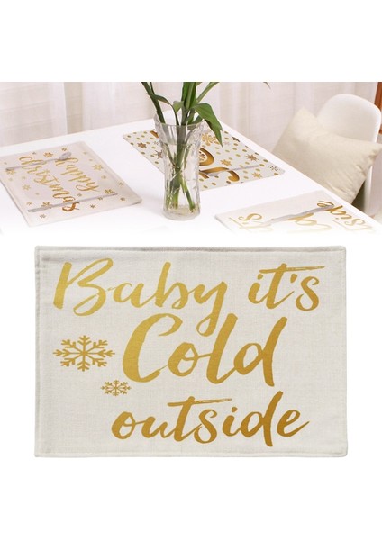 Pamuk Keten Placemats, Özellikler: Çift Katmanlı + Kaymaz Nokta Soğuk