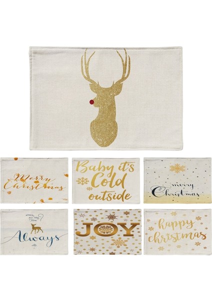 Pamuk Keten Placemats, Özellikler: Çift Katmanlı + Kaymaz Nokta Soğuk modelleri